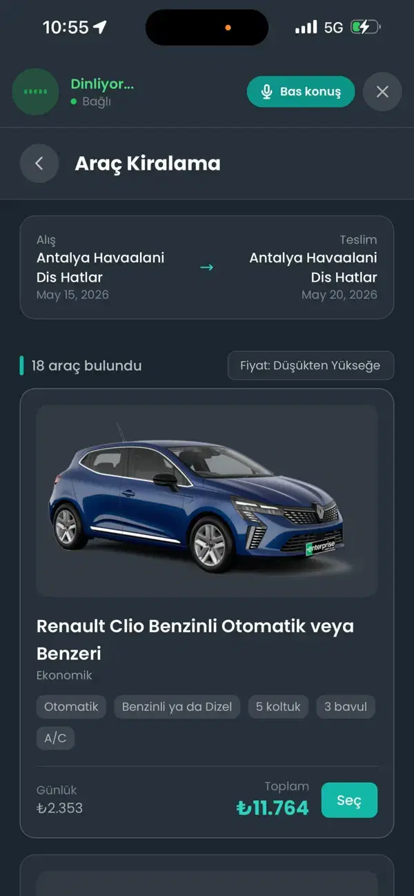 Sabrina AI — Car rentals